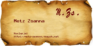 Metz Zsanna névjegykártya